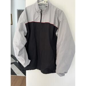 Athletic Works Mens Windbreaker Jacket 2XL Color Block Utility Workwear Casual